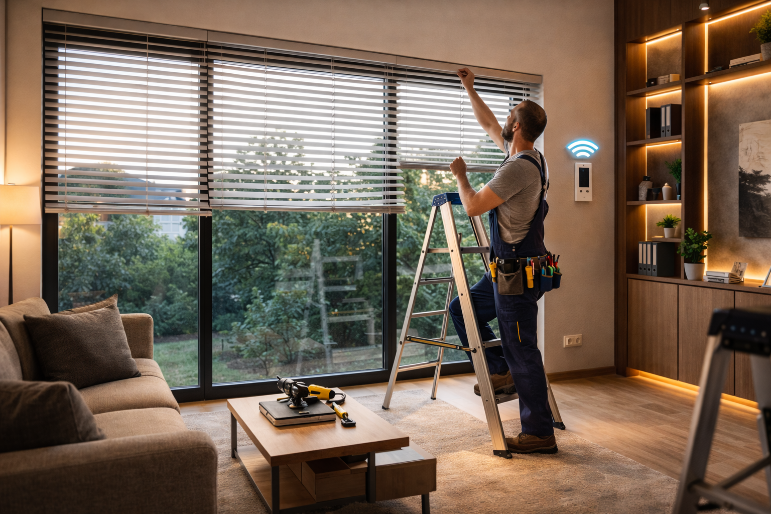 Custom Venetian Blind Installation