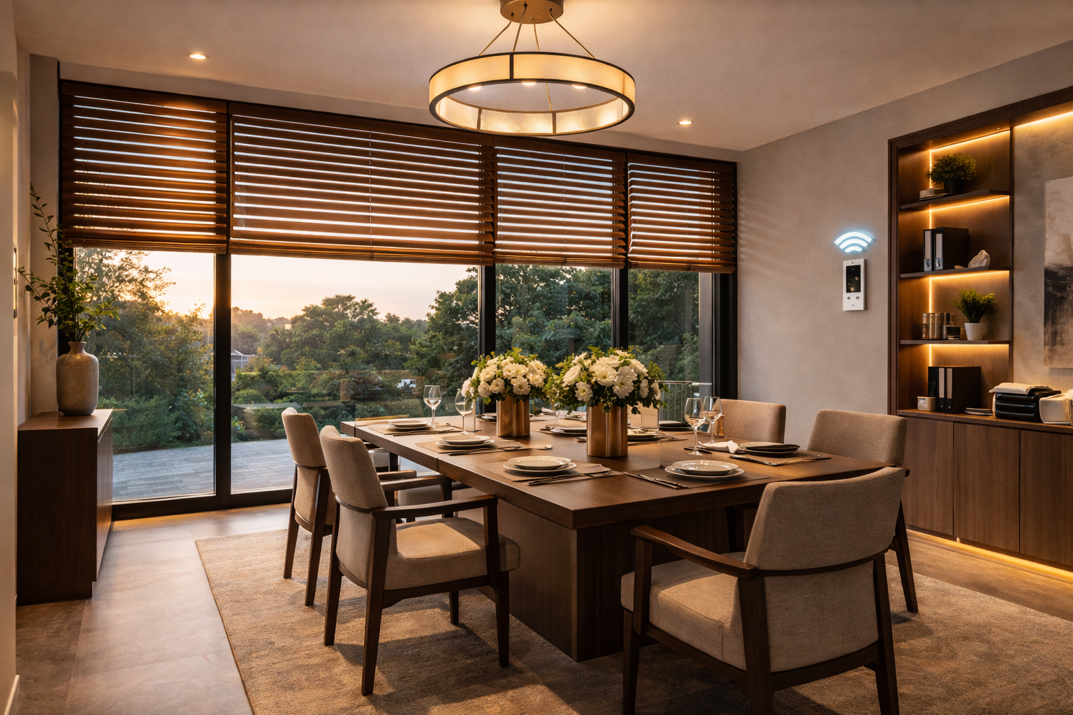 Motorized Wooden Blinds
