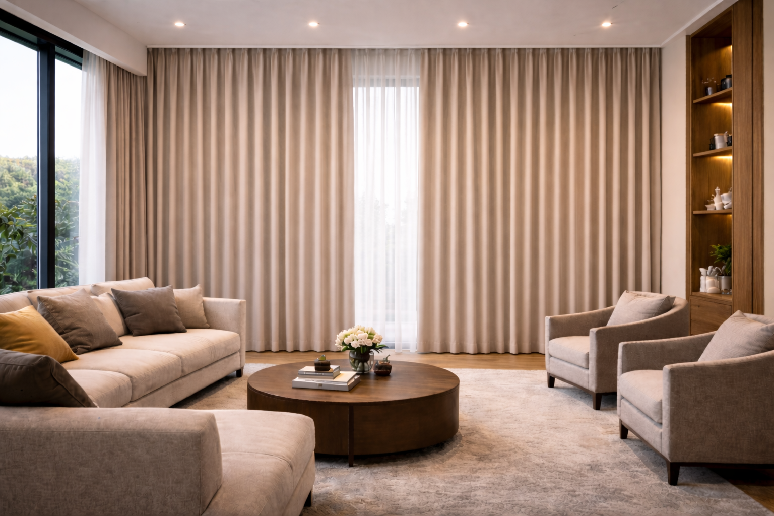 Wave Curtains for Large Windows​